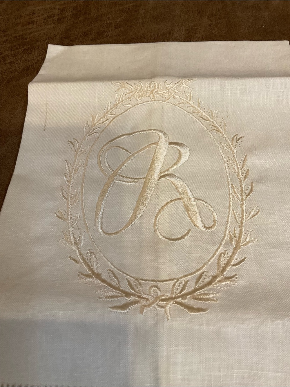 Mudpie "R" Linen Tea Towels - Picture 3 of 7